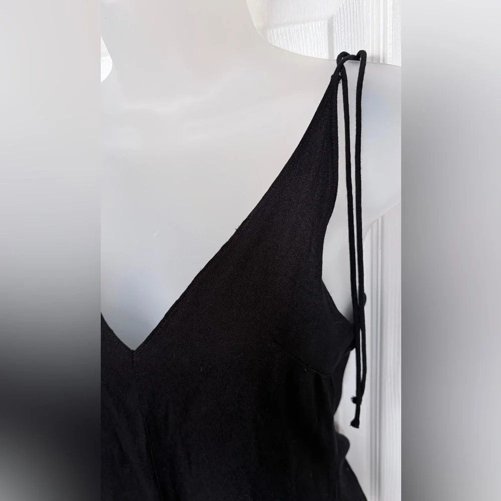 Reformation Women’s Top Knit Spaghetti Straps V Neck Crop Top Cami Black size XS - Picture 3 of 11